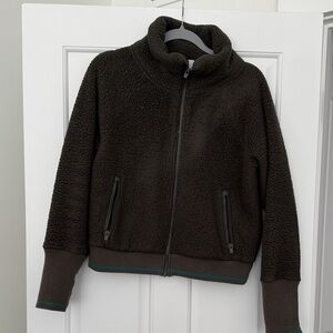 Athleta army green fleece Jacket